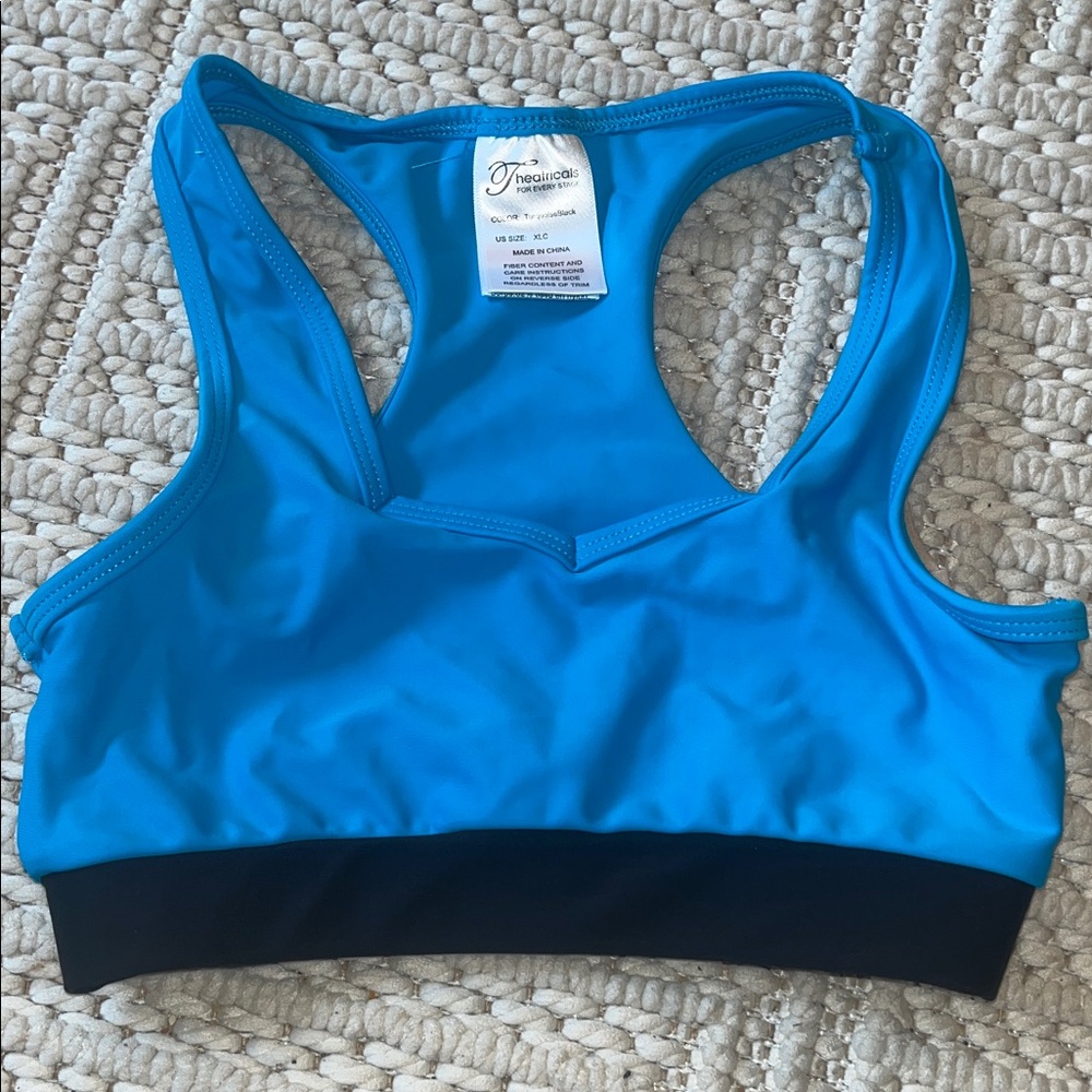 Blue and Black Dance Top